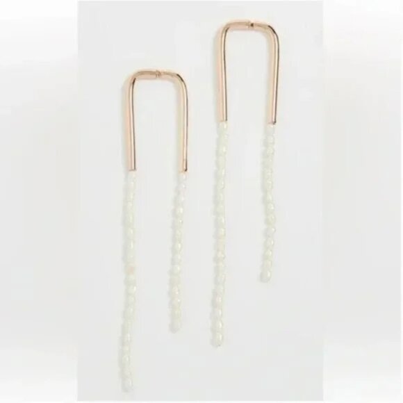 Cult Gaia Gold and White Earrings - Picture 12 of 16